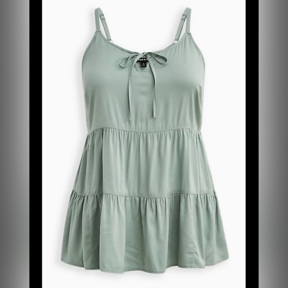 Mint Tiered Torrid Tank